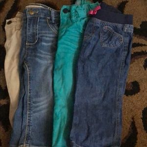 Four Pairs of Kids Jeans